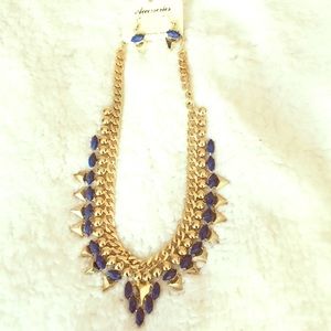 Blue & gold necklaces